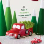 Special Deliver Retro Red Truck Scentsy Warmer with Christmas Tree