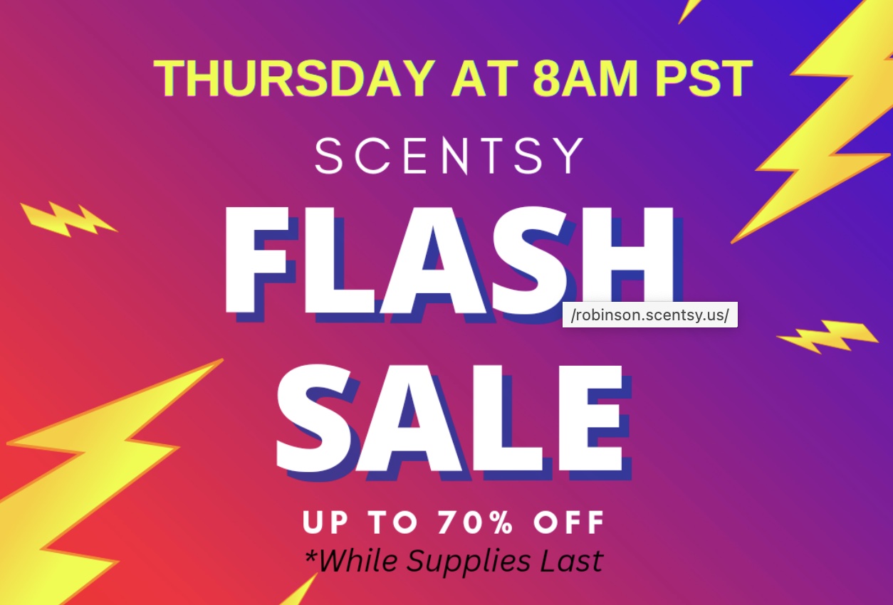 scentsy flash sale Jan 2023